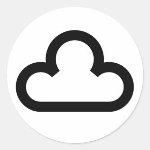 Sticker Rond Symbole du nuage météorologique
