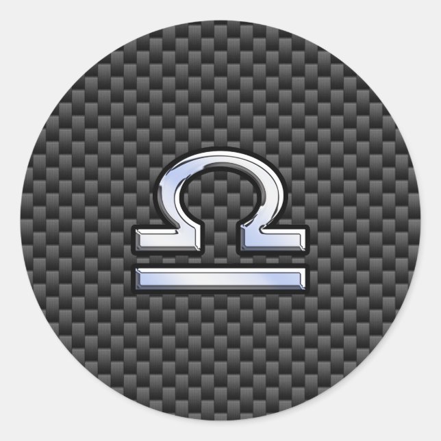 Sticker Rond Symbole du Zodiaque de la Libra sur la décoration  (Devant)