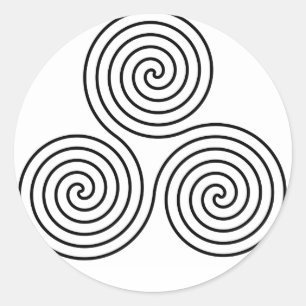 Sticker Rond Symbole en spirale triple