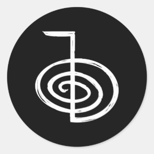 Sticker Rond Symbole énergétique puissant Reiki pour ou