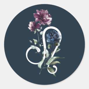 Sticker Rond Symbole étoilé Leo Zodiac