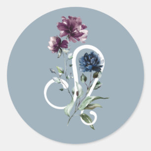 Sticker Rond SYMBOLE Étoile Léo Zodiaque