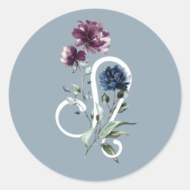 Sticker Rond SYMBOLE Étoile Léo Zodiaque (Devant)