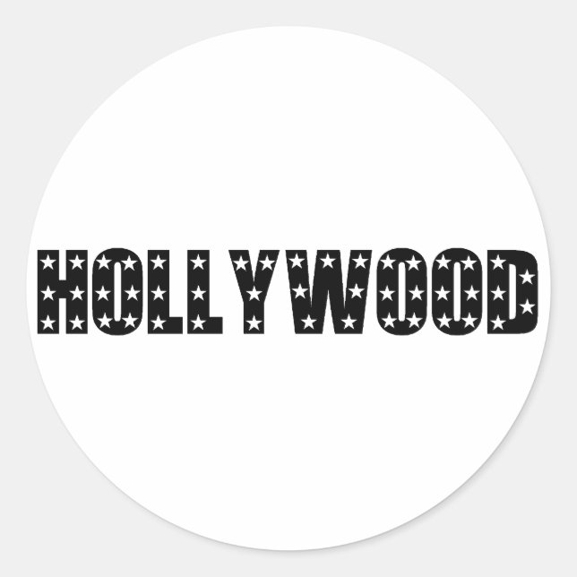 Sticker Rond SYMBOLE ÉTOILES D'Hollywood (Devant)