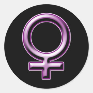 Sticker Rond Symbole féminin