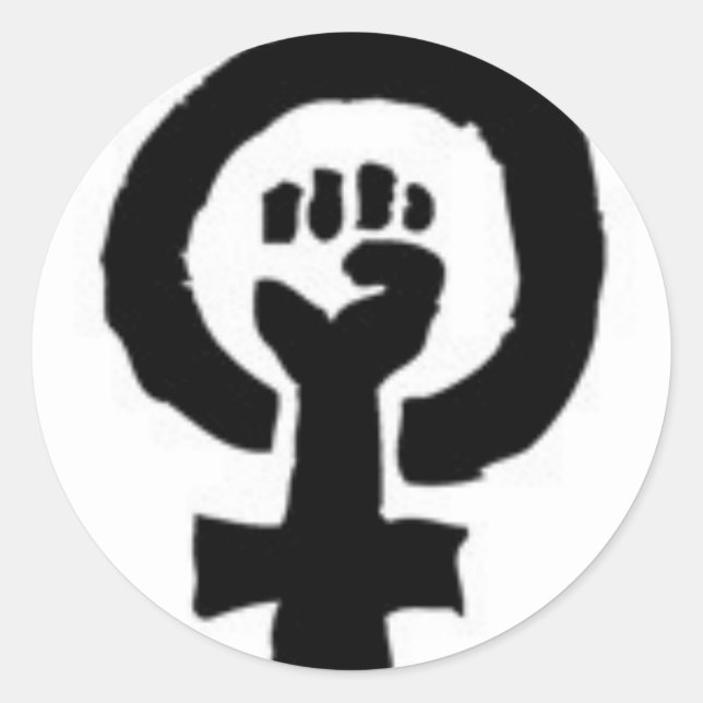 Sticker Rond Symbole féministe (Devant)