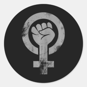 Sticker Rond Symbole féministe de la première résistance au pre