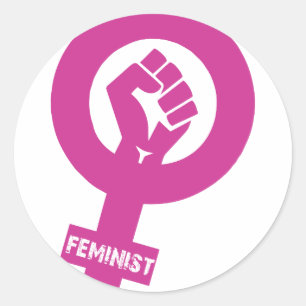 Sticker Rond Symbole féministe des droits des femmes