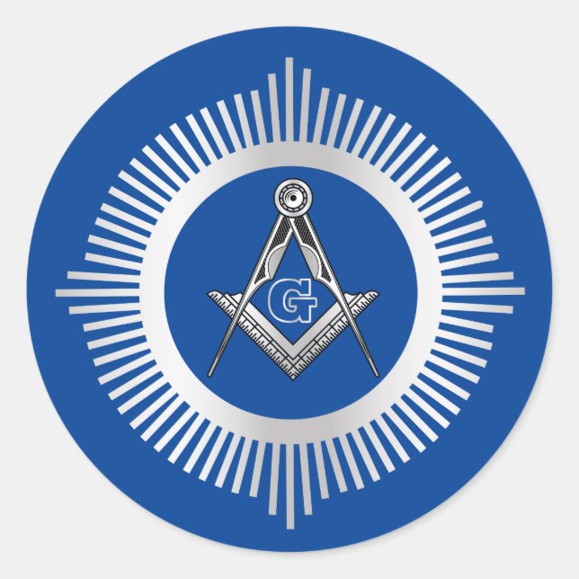 Sticker Rond Symbole franc-maçonnerie (Devant)