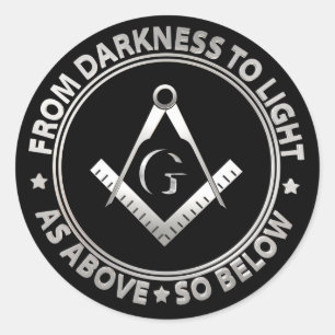 Sticker Rond Symbole franc-maçonnerie