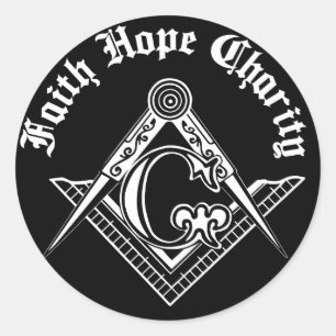 Sticker Rond Symbole franc-maçonnerie