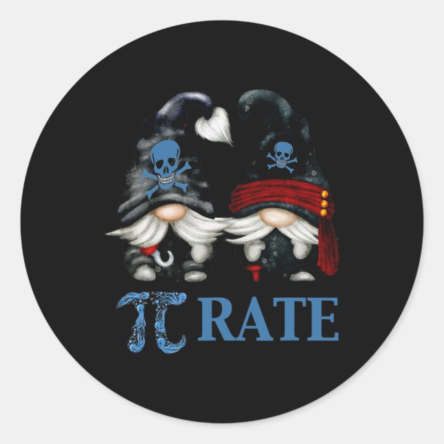 Sticker Rond Symbole Funny Octopus Pi Day pour professeur de ma (Devant)