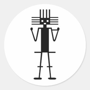 Sticker Rond symbole géant atacama geogliph antique nazca peru