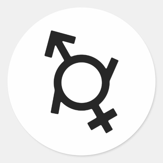 Sticker Rond Symbole genre fluide (Devant)