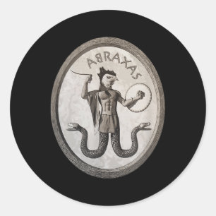 Sticker Rond Symbole gnostique ésotérique Abraxas Occult Ritua 