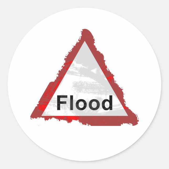 Sticker Rond Symbole Grunge Flotte (Devant)