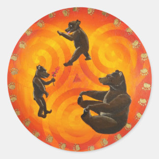 Sticker Rond Symbole Hex de Mama Bear Animal Guide
