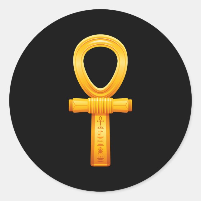 Sticker Rond Symbole hiéroglyphique égyptien Ancien égyptien (Devant)