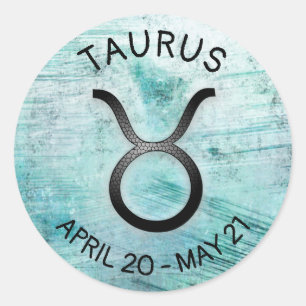 Sticker Rond SYMBOLE Horoscope Taurus Zodiaque Astrologie