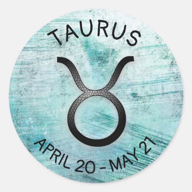 Sticker Rond SYMBOLE Horoscope Taurus Zodiaque Astrologie (Devant)