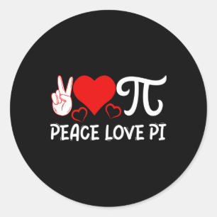 Sticker Rond SYMBOLE I Pi I Pi D'Amour De Paix