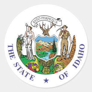 Sticker Rond Symbole Idaho