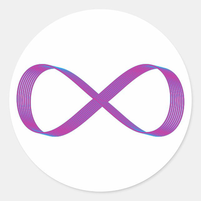 Sticker Rond Symbole infini (Devant)