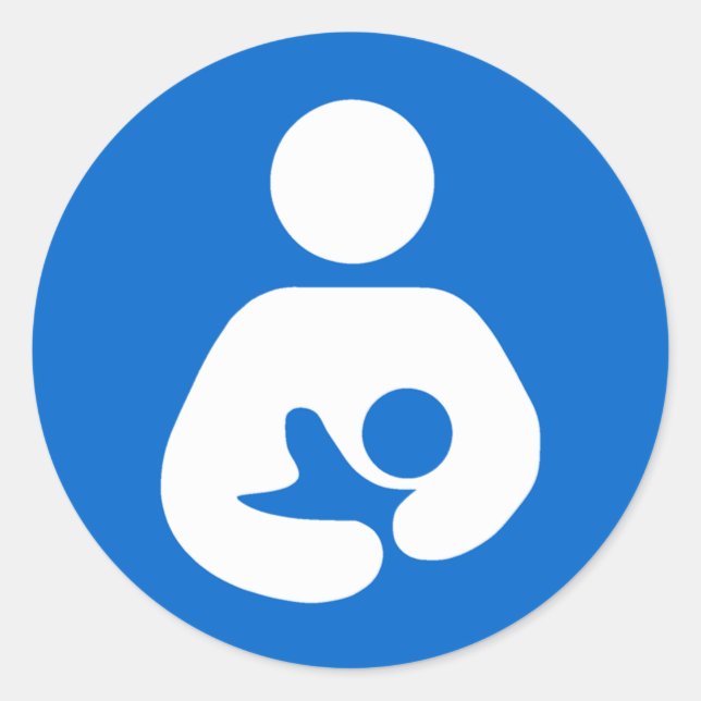 Sticker Rond Symbole international d'allaitement (Devant)