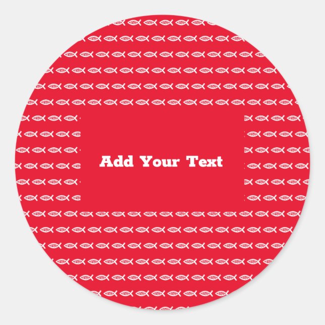 Sticker Rond Symbole Jésus Fish Christian ichthys (Devant)