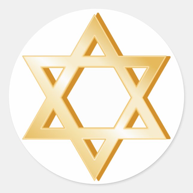 Sticker Rond Symbole judaïsme (Devant)