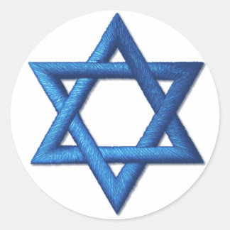 Sticker Rond Symbole juif de David