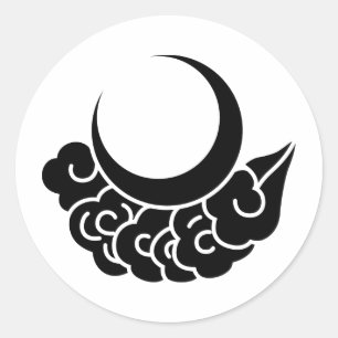 Sticker Rond SYMBOLE KAMON Crest de la famille japonaise