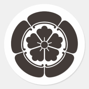 Sticker Rond SYMBOLE KAMON Crest de la famille japonaise