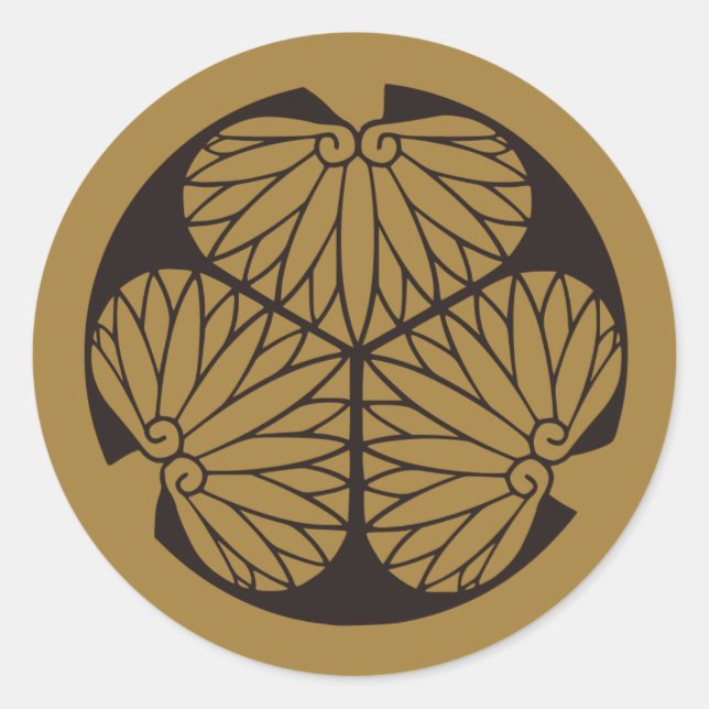 Sticker Rond SYMBOLE KAMON Crest de la famille japonaise (Devant)