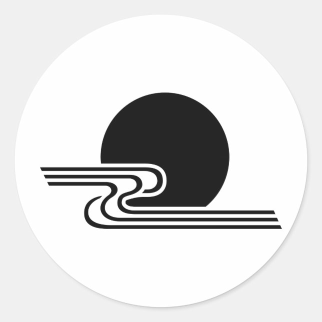 Sticker Rond SYMBOLE KAMON Crest de la famille japonaise (Devant)