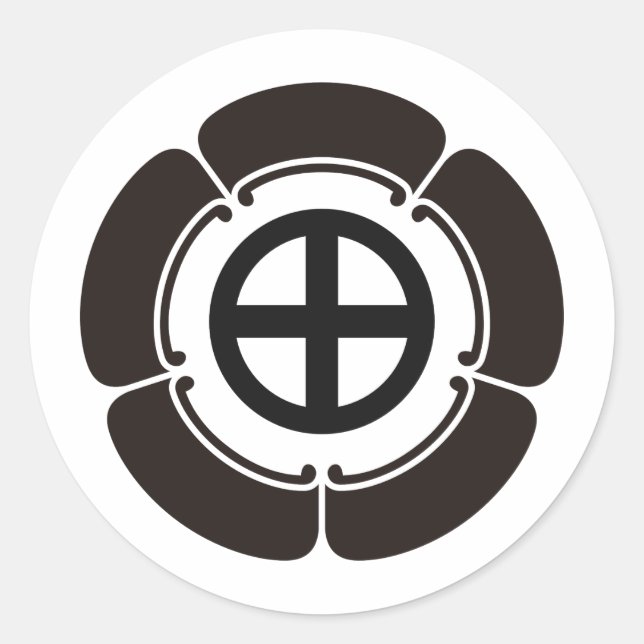 Sticker Rond SYMBOLE KAMON Crest de la famille japonaise (Devant)