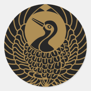 Sticker Rond SYMBOLE KAMON Crest de la famille japonaise