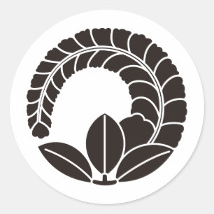 Sticker Rond SYMBOLE KAMON Crest de la famille japonaise