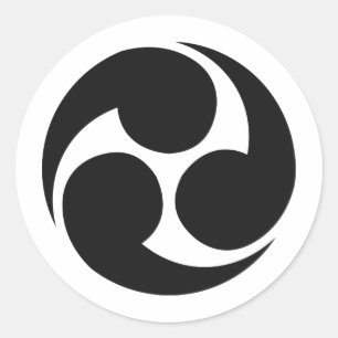 Sticker Rond SYMBOLE KAMON Crest de la famille japonaise