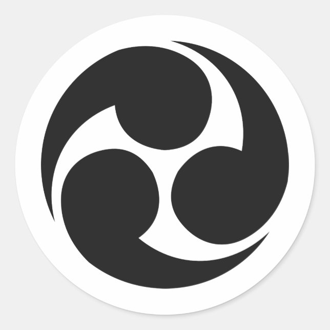 Sticker Rond SYMBOLE KAMON Crest de la famille japonaise (Devant)