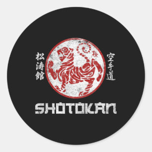 Sticker Rond Symbole karaté Kyokushinkai Shotokan Dojo entraîne