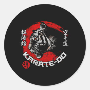 Sticker Rond Symbole karaté Tiger Shotokan Dojo entraînement Ka