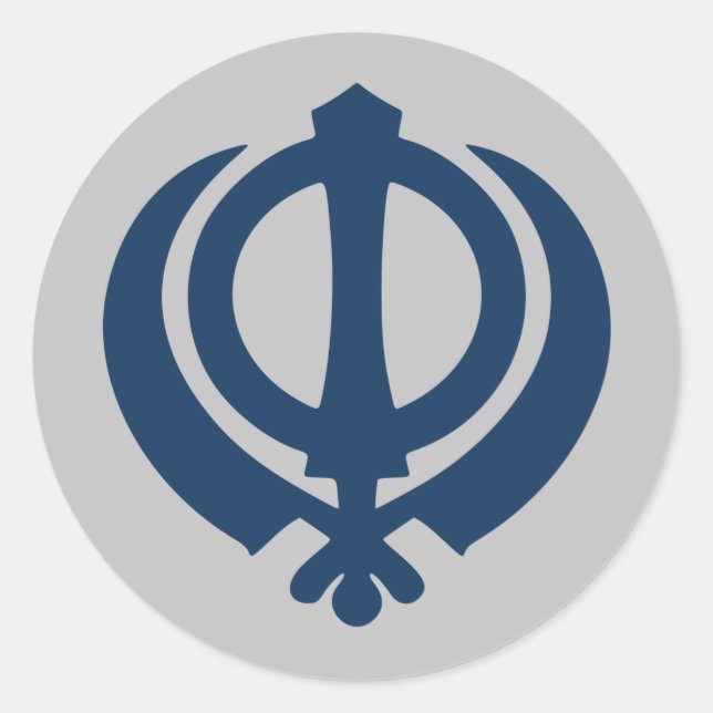 Sticker Rond Symbole Khanda (Sikh) (Devant)
