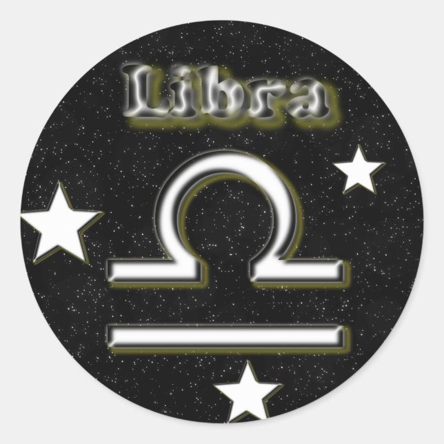 Sticker Rond Symbole Libra (Devant)