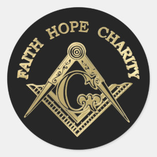 Sticker Rond Symbole maçonnique