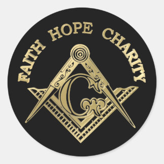 Sticker Rond Symbole maçonnique