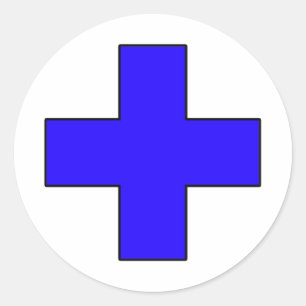 Sticker Rond Symbole Médicale croisé Médicale de garde de