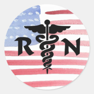 Sticker Rond Symbole Médicale des infirmières et infirmiers de