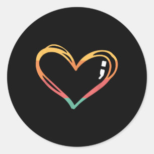 Sticker Rond Symbole Mois de sensibilisation au suicide en sant