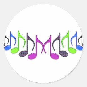 Sticker Rond Symbole musical "M"